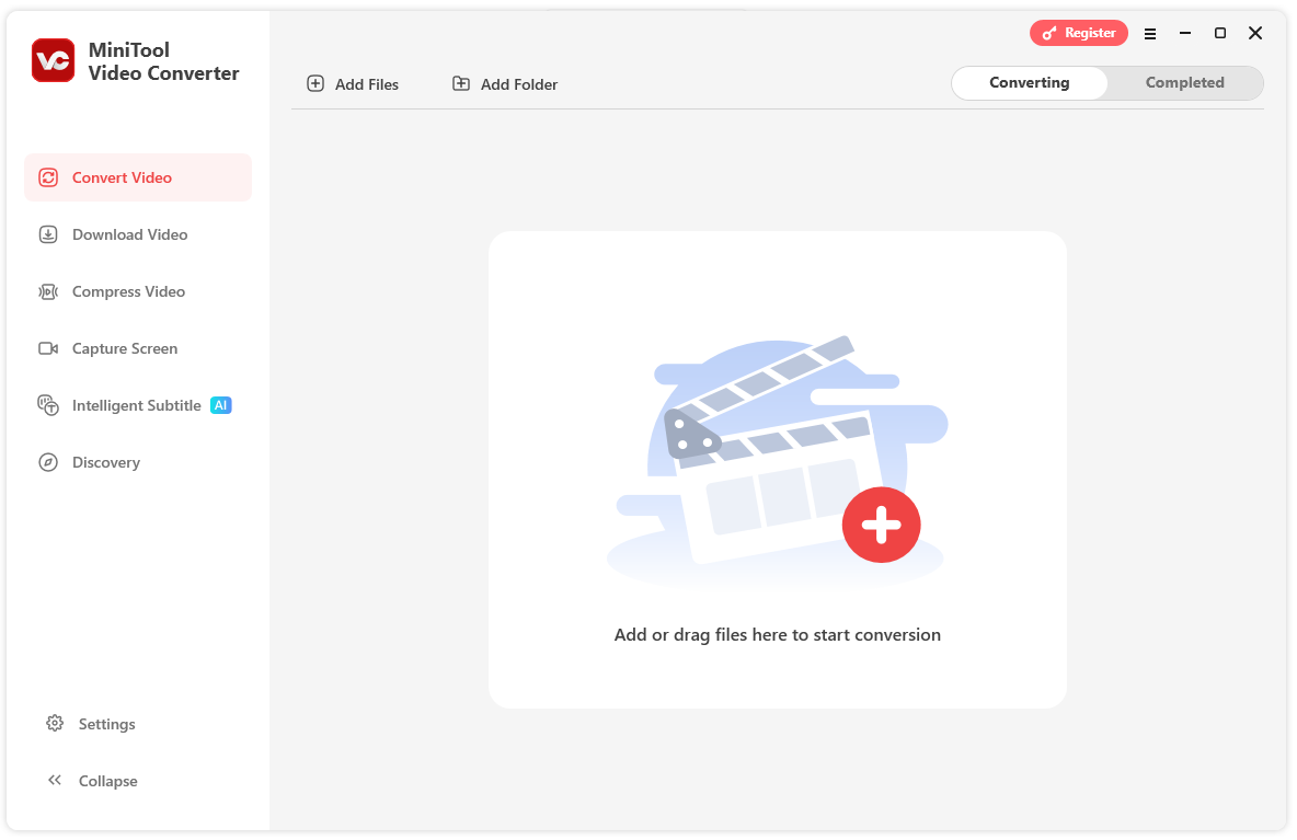 Oberfläche von MiniTool Video Converter.