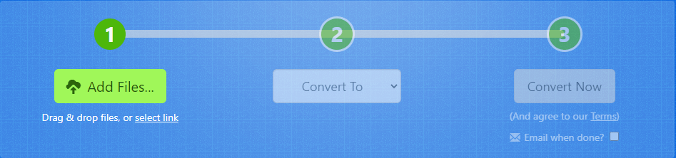 Zamzarで「Add File…」を選択している様子