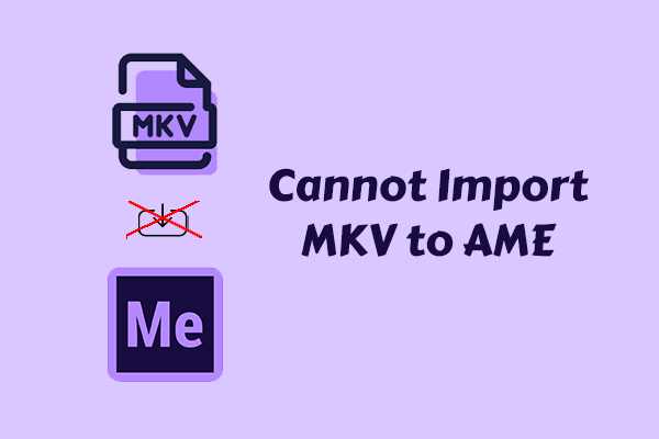 How to Address the Issue: Cannot Import MKV to AME with 3 Ways