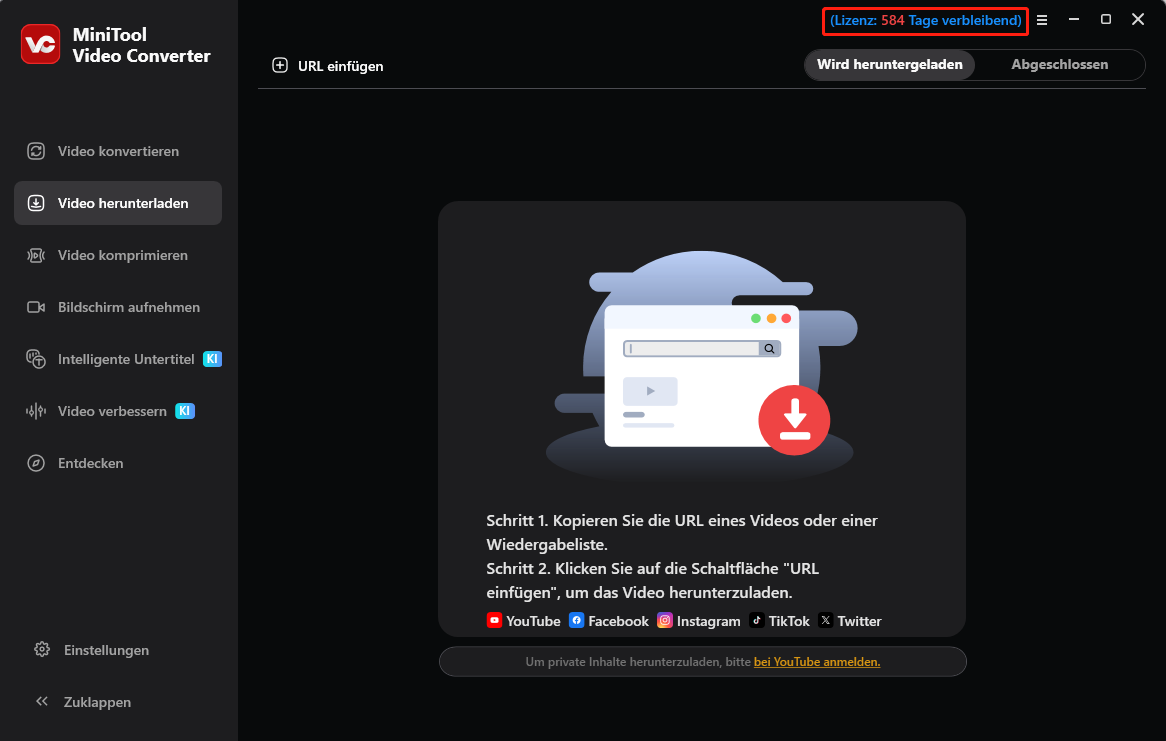 Registrierter MiniTool Video Converter