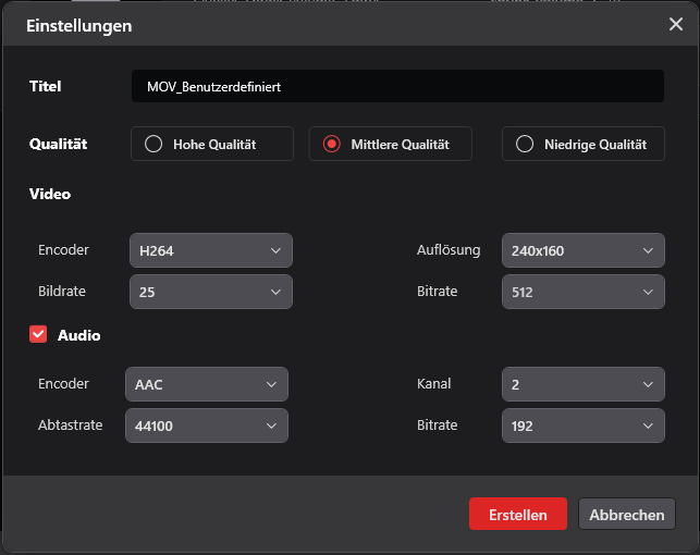 Ausgabe-Videoparameter in MiniTool Video Converter anpassen