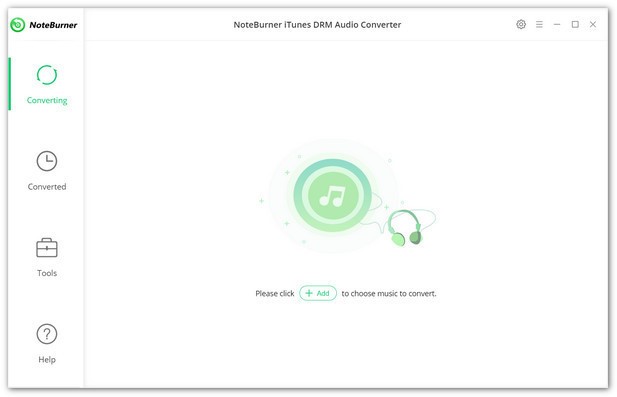 NoteBurner Converting interface.