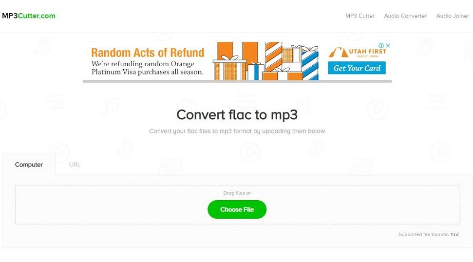 FLAC to MP3 Converter conversion page.