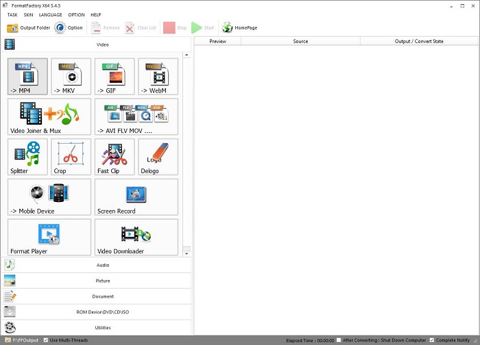 The interface of VLC Media Player.