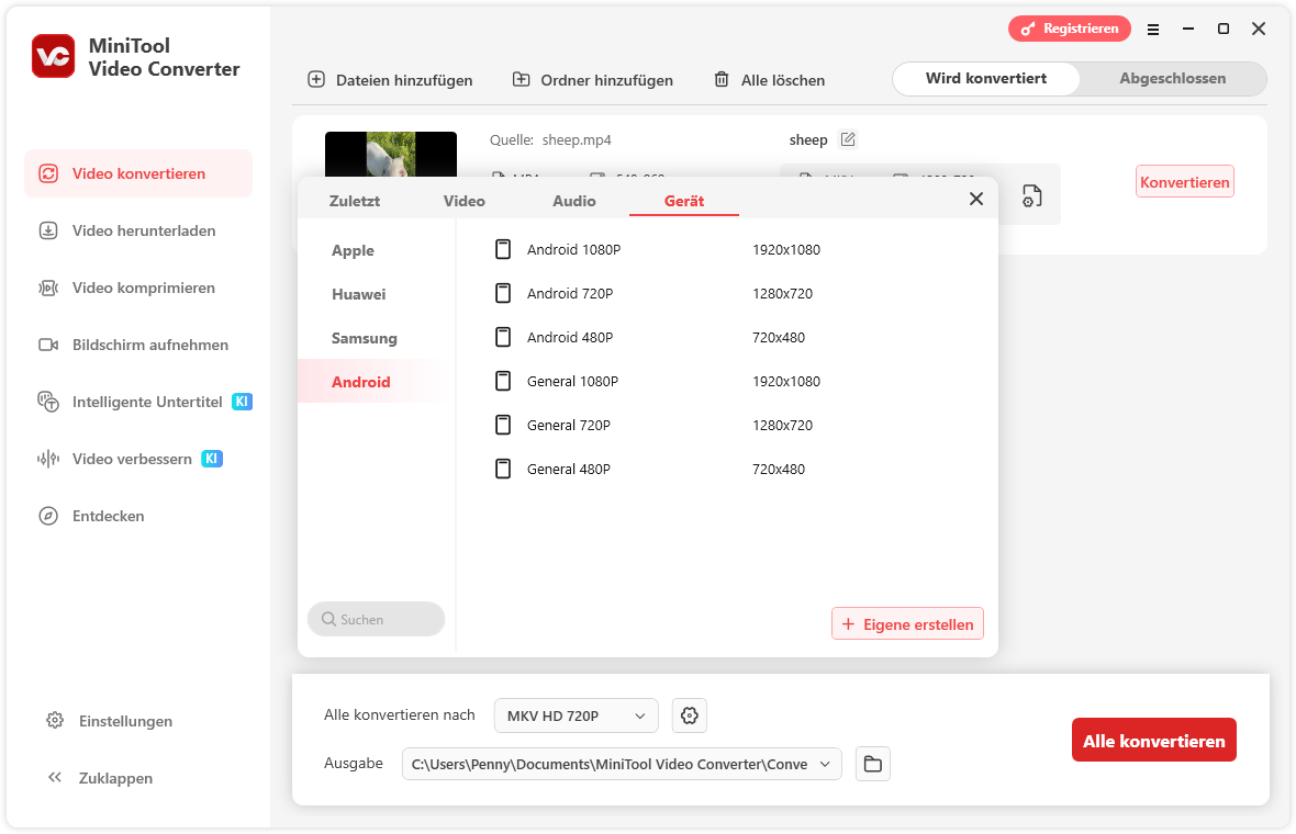 Android auswählen