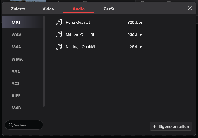 MP3 auswählen