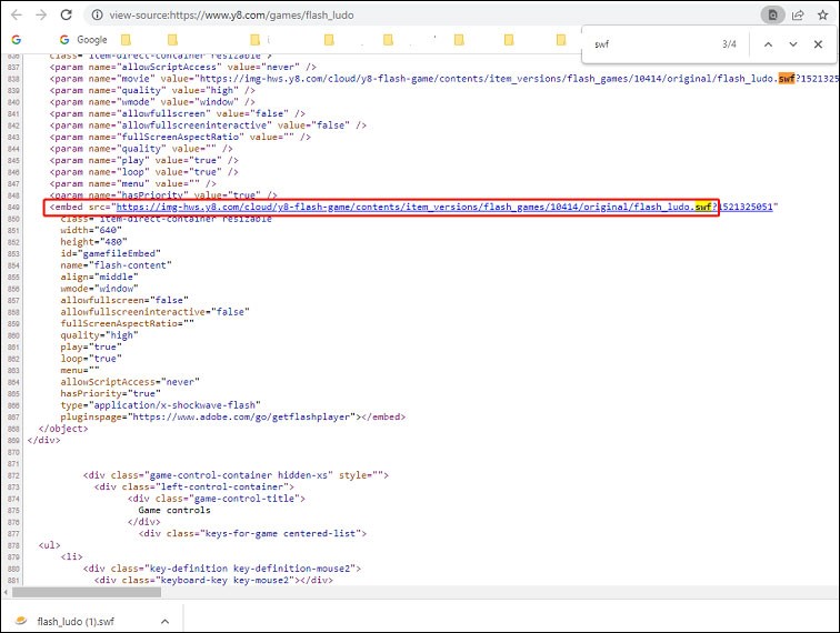 Download SWF files from a browser.