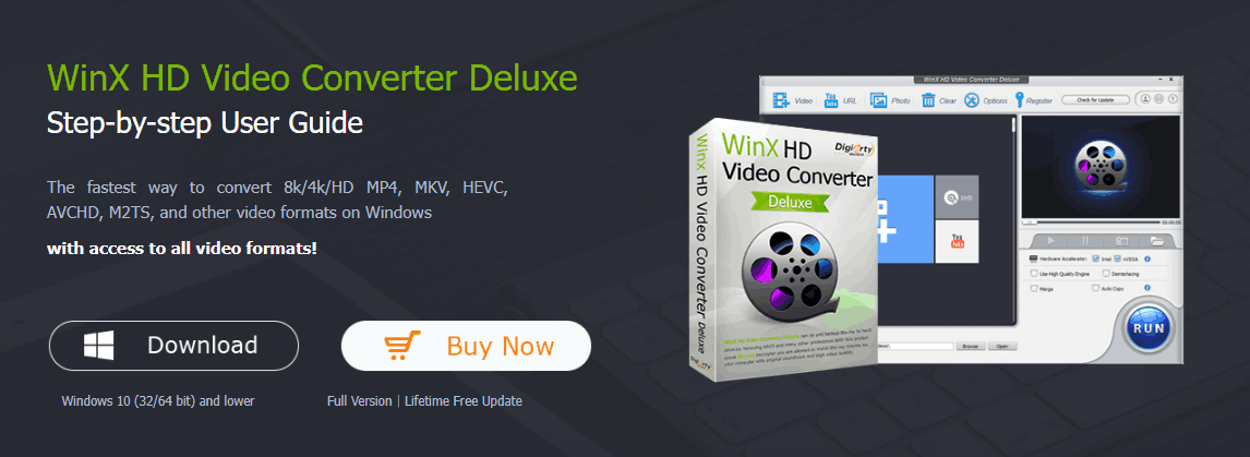 WinX HD Video Converter Deluxe downloading webpage.