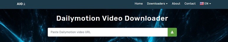 The interface of AIO Dailymotion Downloader.
