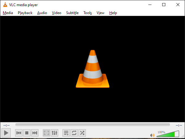 The interface of VLC Media Player.
