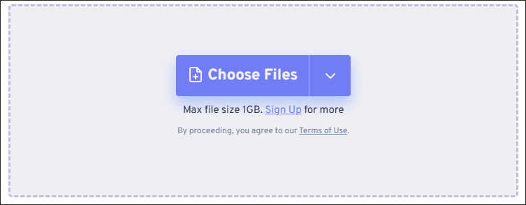 The interface of FreeConvert.