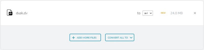 The interface of OnlineConvertFree.