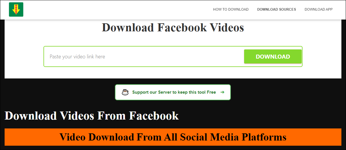 The interface of Getfvid.