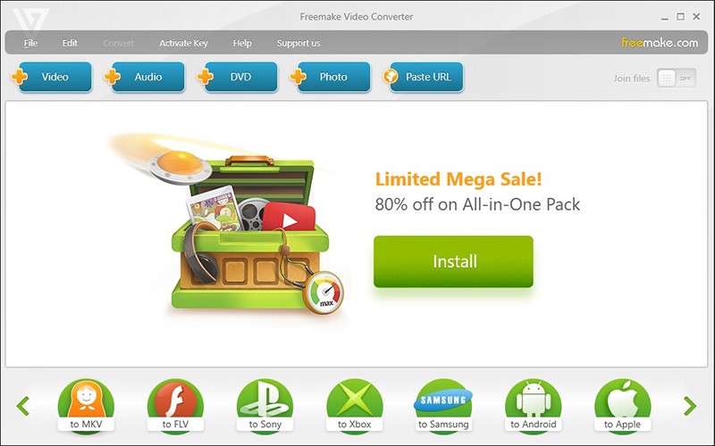 Freemake Video Converter interface.