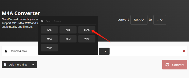 CloudConvert webpage.
