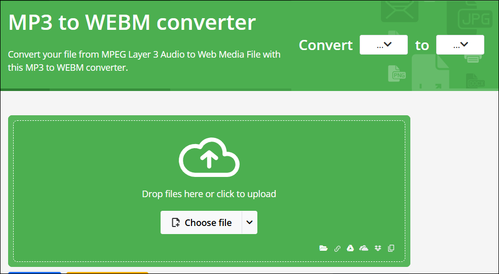 The interface of Online-Convert.