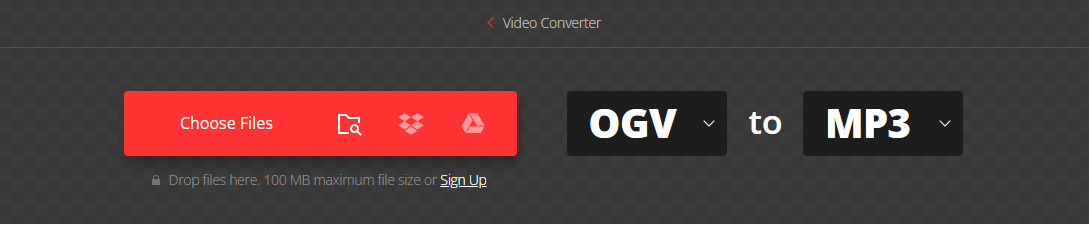 The interface of Convertio.