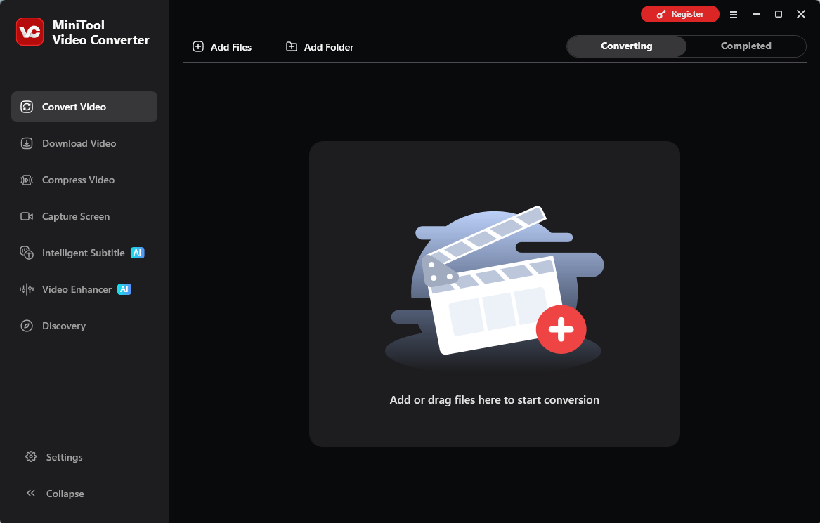 The interface of MiniTool Video Converter.