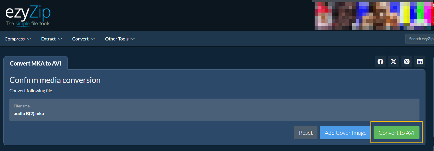 CloudConvert-Oberfläche mit ausgewählter Schaltfläche „Konvertieren“.