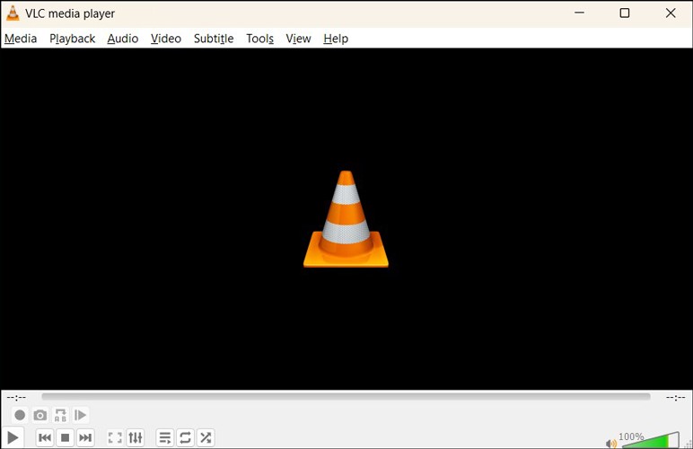 VLC media player interface.