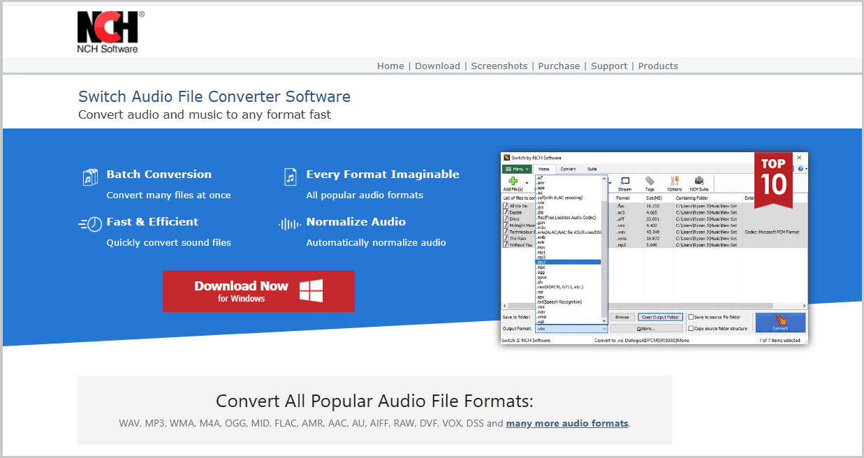 Switch Audio Converter download page.