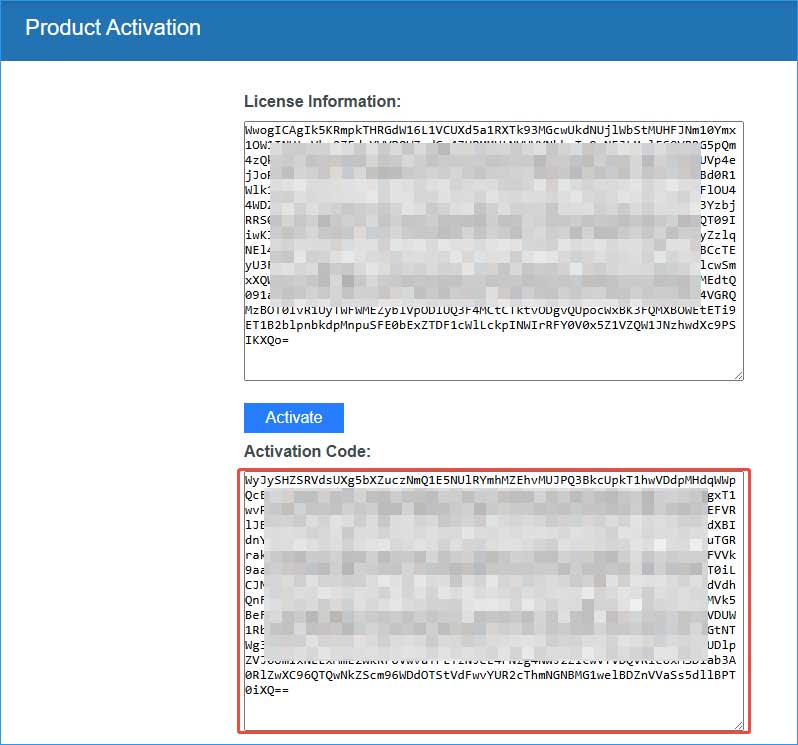 MiniTool Video Converter Product Activation page with the Activation Code box highlighted