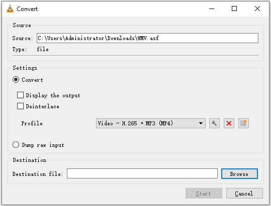 convert VLC to MP4