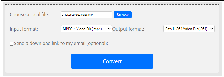 convert and download MP4 to H.264