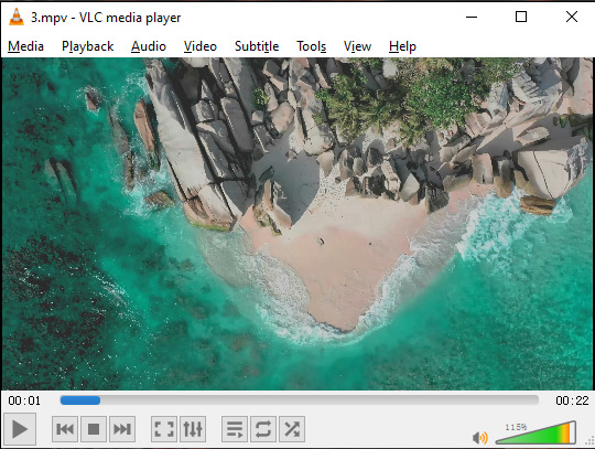 play MPV files with VLC