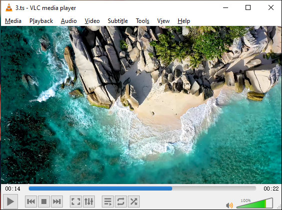 play TS file with VLC