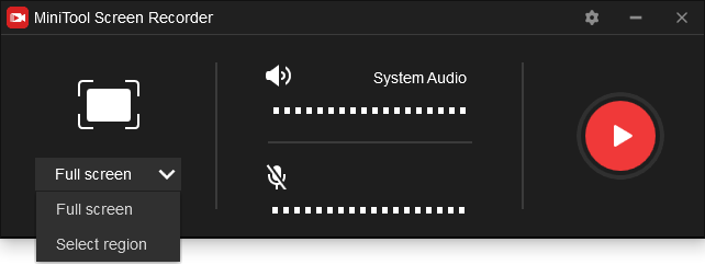 choose the desired recording option