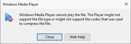 Cannot play the file