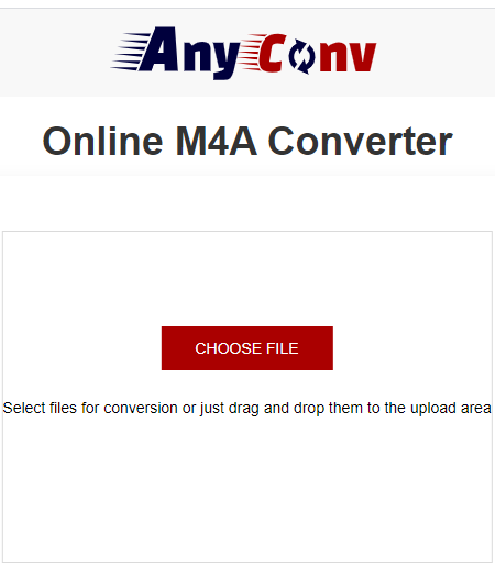 convert M4A to M4R using AnyConv
