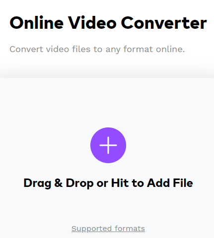 interface of Online UniConverter’s video converter