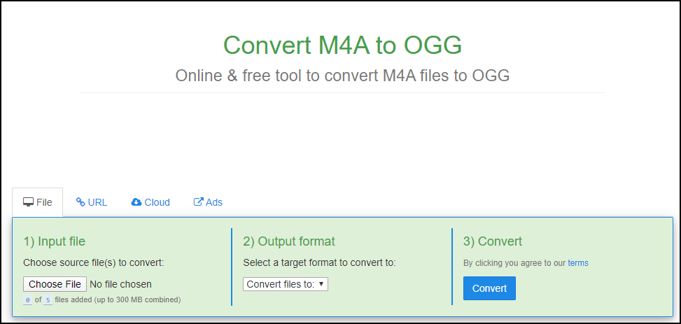 convert M4A to OGG