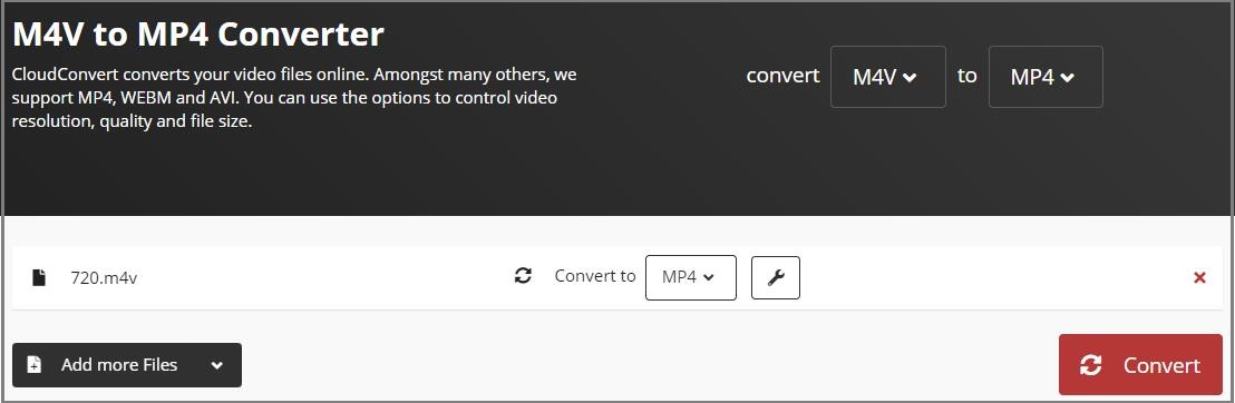 convert M4V to MP4