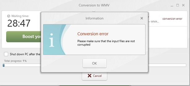 conversion error