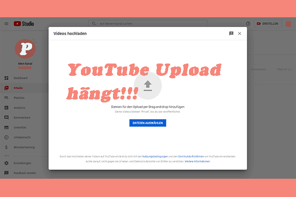 YouTube-Video bleibt beim Hochladen hängen - wie behebt man dies?