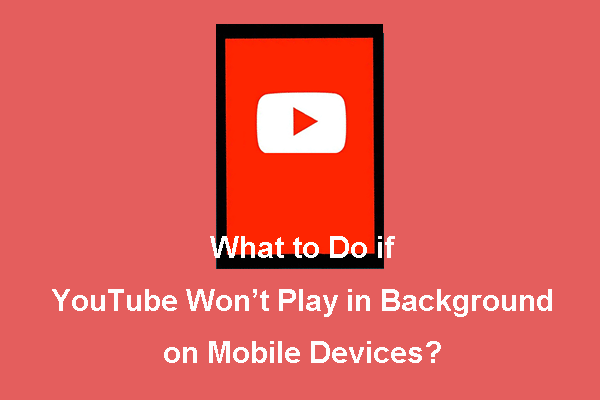 Que faire si YouTube ne veut pas jouer en arrière-plan sur les périphériques mobiles?