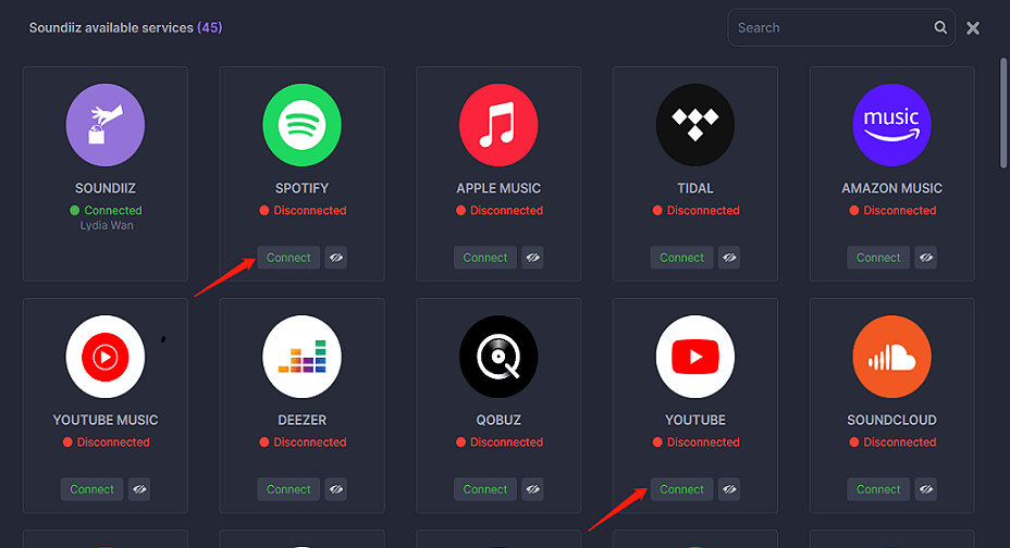 connect YouTube and Spotify accounts