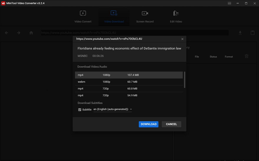 How to load a youtube video to watch online offline