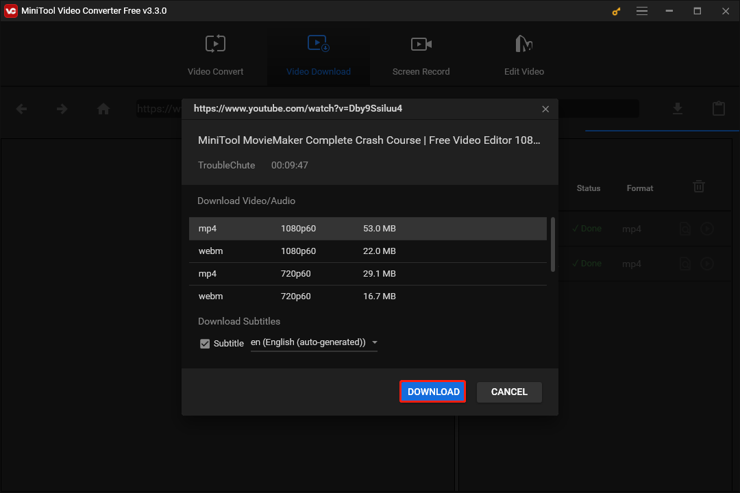 choose a media file format