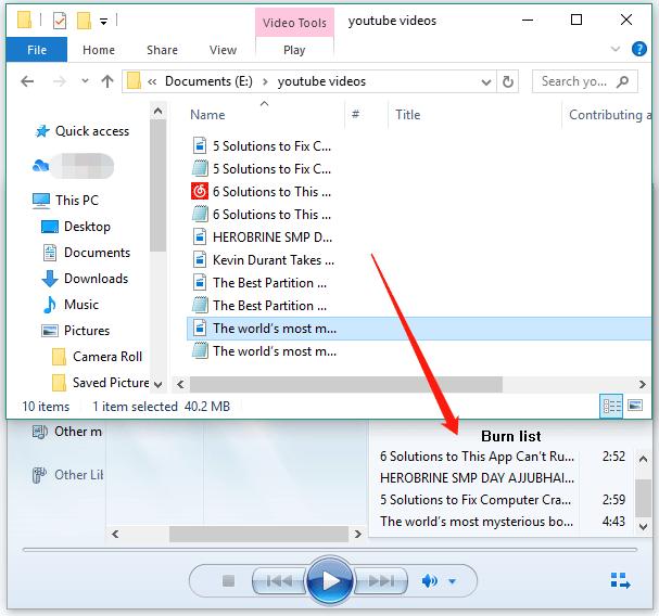 How to Burn a CD from YouTube to Windows Media Player