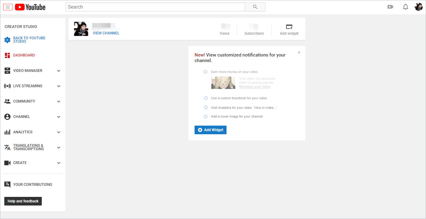 access YouTube homepage