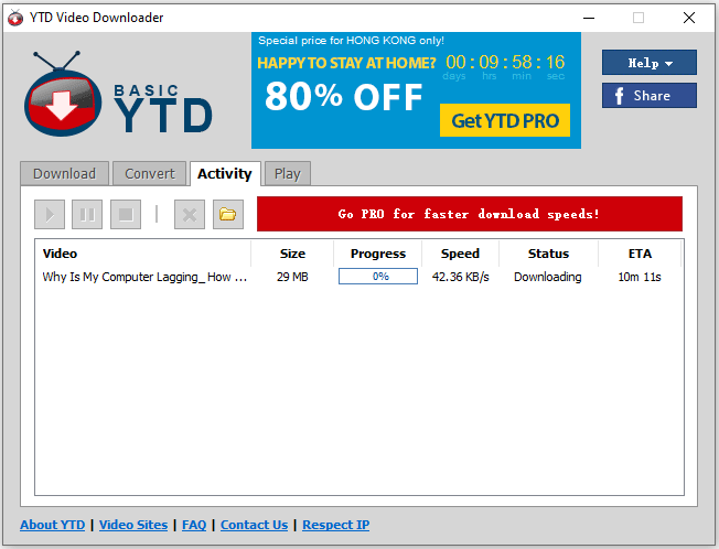 download video with YTD Video Downloader