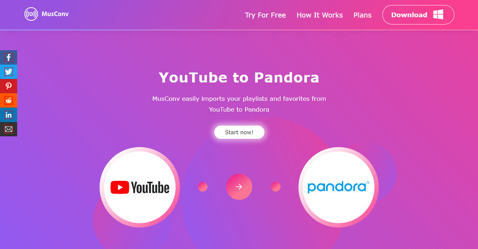 YouTube to Pandora with MusConv