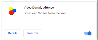 remove Video DownloadHelper on Chrome