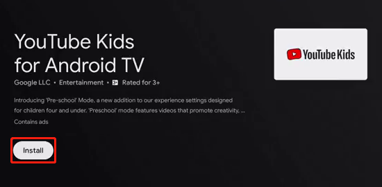 install the YouTube Kids app