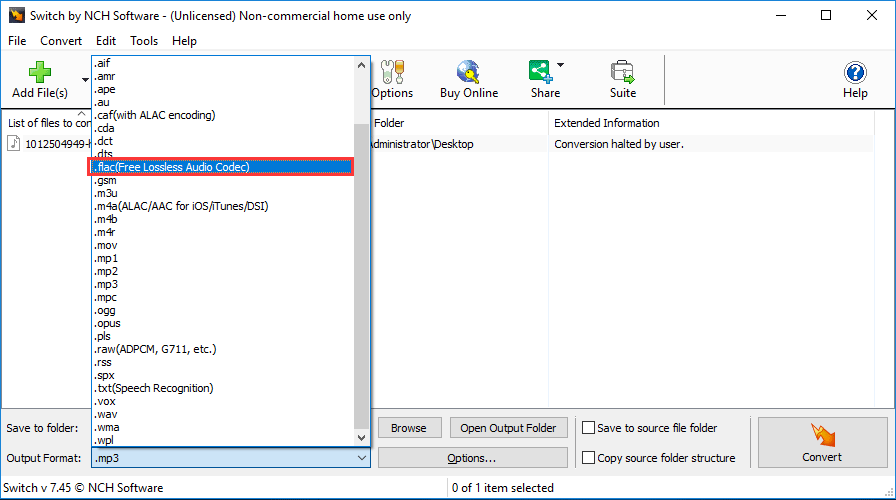 Switch Audio File Converter Software