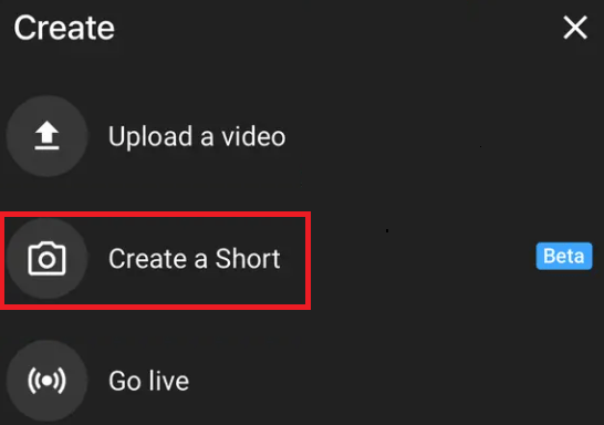 create a Short